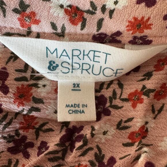 Market & Spruce Prat Henley Sleeveless Top Multicolor NWT Size 2X - Picture 7 of 8